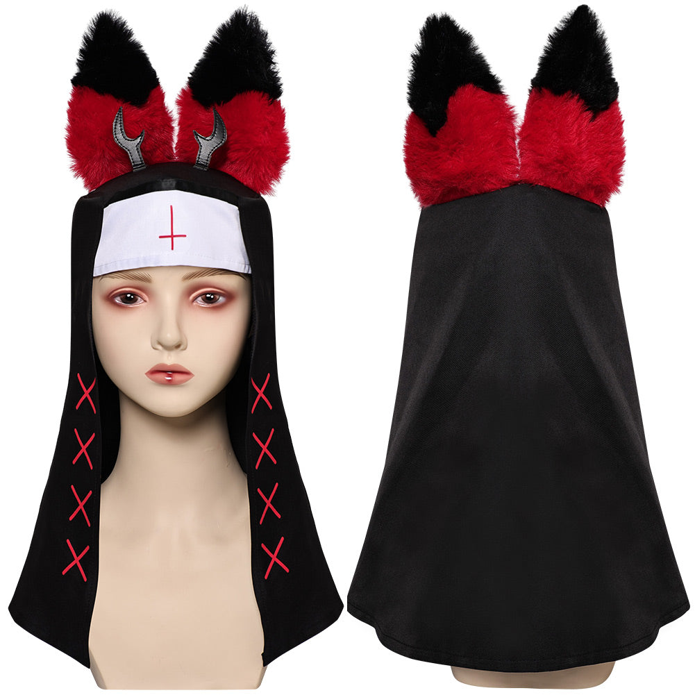 TV Hazbin Hotel Nun Alastor Cosplay Hat Halloween Carnival Costume Accessories