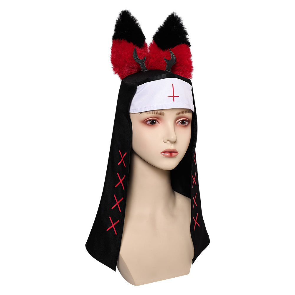 TV Hazbin Hotel Nun Alastor Cosplay Hat Halloween Carnival Costume Accessories
