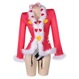 TV Hazbin Hotel Valentino Women Pink Sexy Suit Cosplay Costume Outfits Halloween Carnival Suit