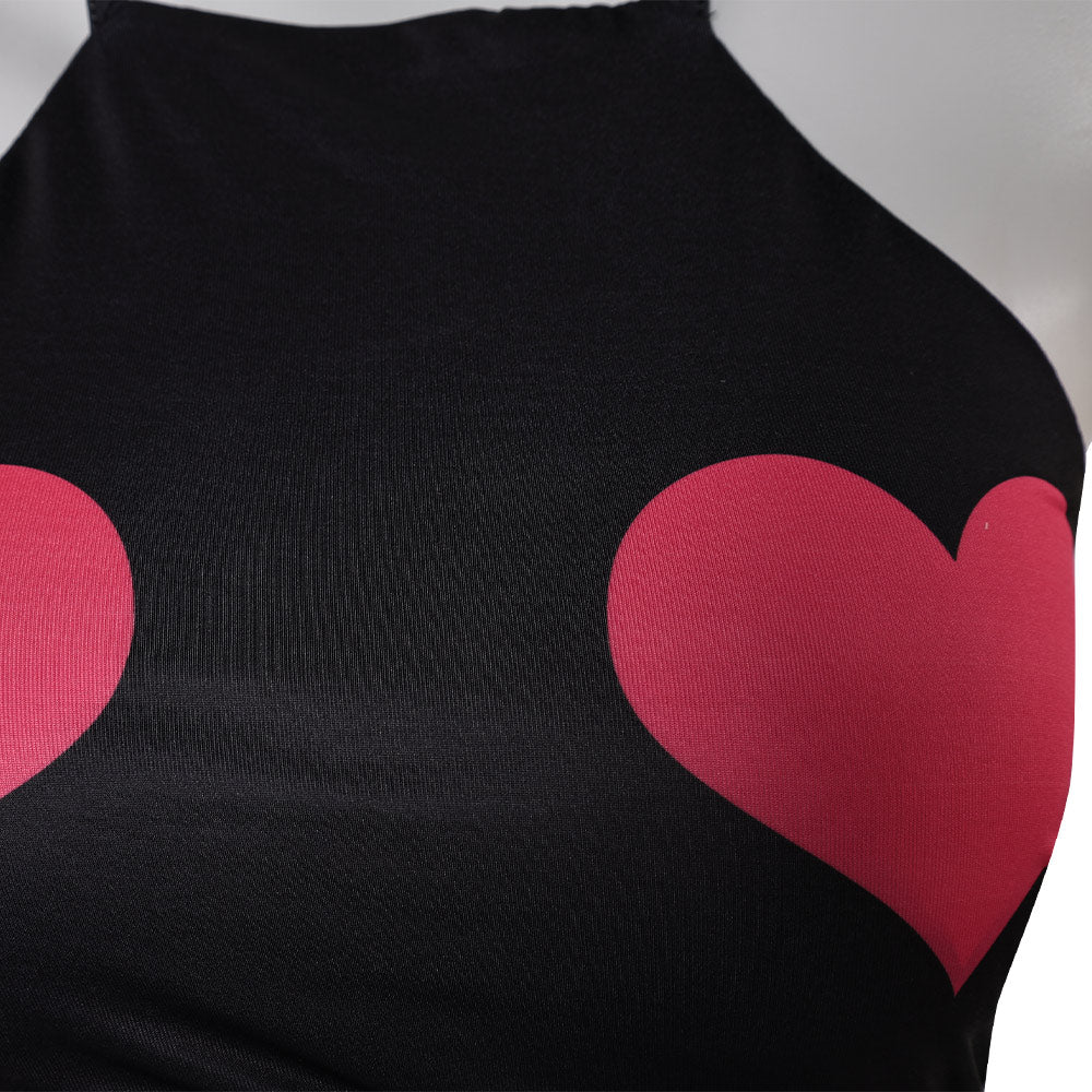 TV Hazbin Hotel Velvette Women Black Split Swimsuit Cosplay Costume Outfits Halloween Carnival Suit