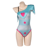 TV Helluva Boss Hazbin Hotel Fizzarolli Women Blue One-piece Swimsuit Cosplay Costume Original Design
