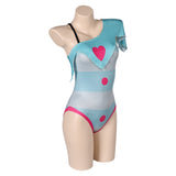 TV Helluva Boss Hazbin Hotel Fizzarolli Women Blue One-piece Swimsuit Cosplay Costume Original Design