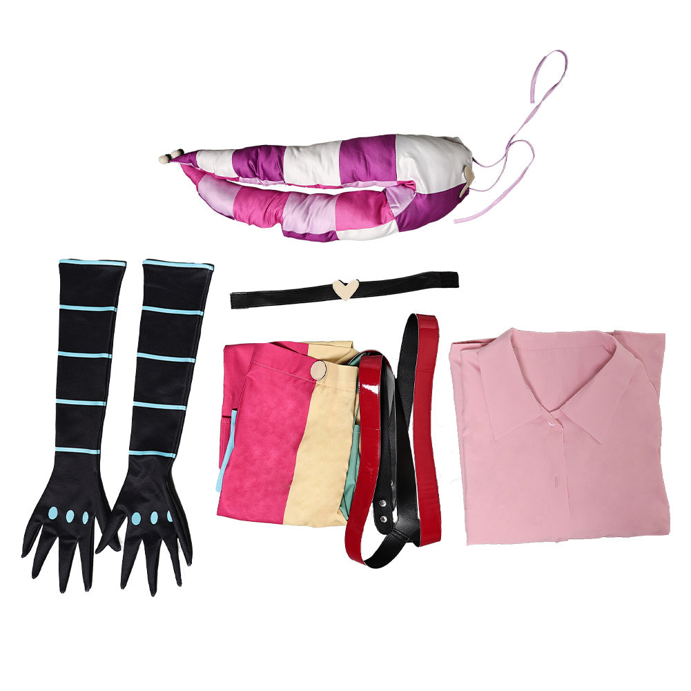 TV Helluva Boss Hazbin Hotel Fizzarolli Women Pink Outfit Cosplay Costume Outfits Halloween Carnival Suit