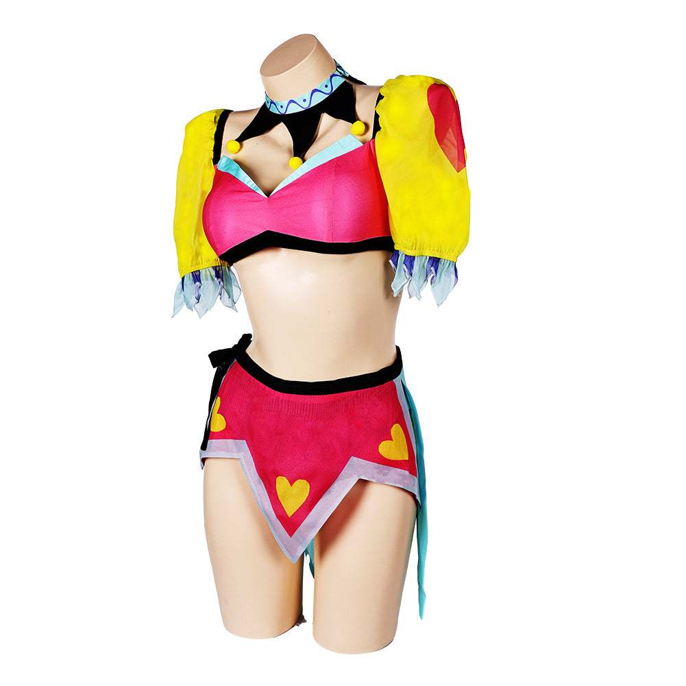 TV Helluva Boss Hazbin Hotel Fizzarolli Women Red Bikini Set Sexy Swimsuit Cosplay Costume Original Design
