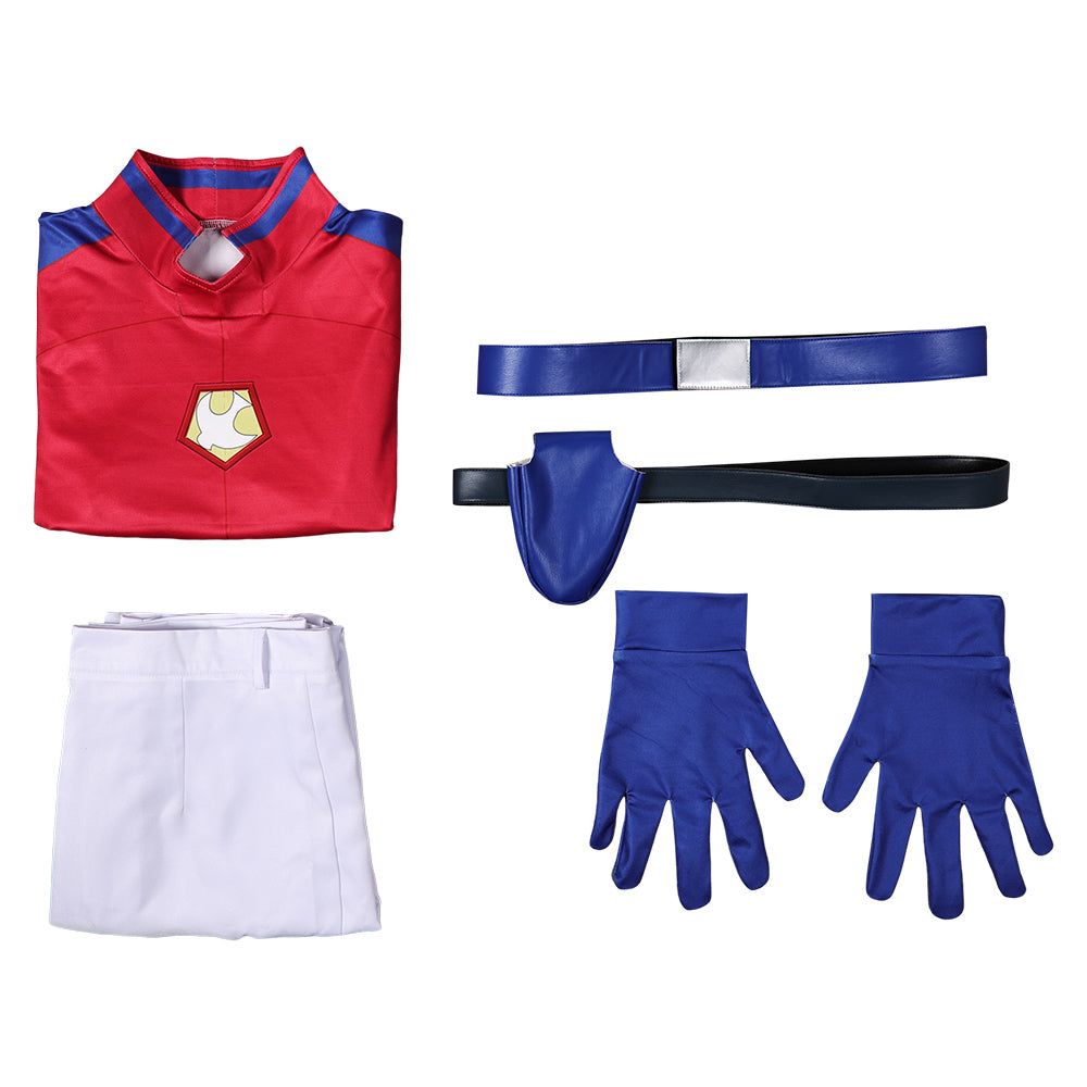 TV Suicide Squad Isekai 2024 Peacemaker Red Outfit Cosplay Costume Outfits Halloween Carnival Suit