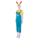 Animal Crossing: New Horizons-Zipper T. Bunny Halloween Carnival Costume Cosplay Costume Men T-shirt Overalls Outfits