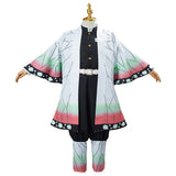 Demon Slayer Kochou Shinobu Cosplay Costume Kids Children Uniform Outfit Halloween Carnival Suit