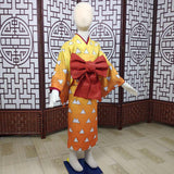 Demon Slayer Agatsuma Zenitsu Halloween Carnival Costume Cosplay Costume Kids Kimono Outfits