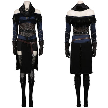 The Witcher 3: Wild Hunt-Yennefer Halloween Carnival Suit Cosplay Costume Top Skirt Outfits