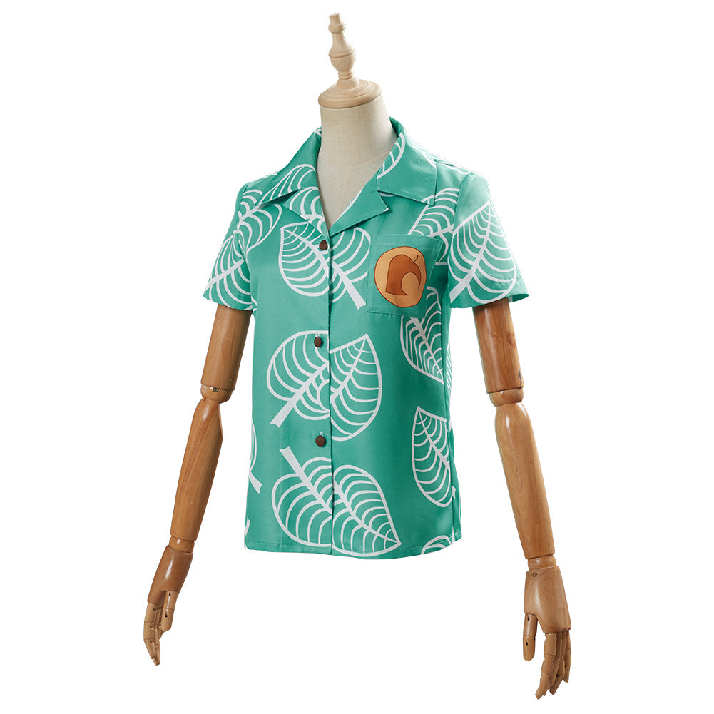 Adult Animal Crossing Timmy & Tommy Cosplay Costume Short Sleeve Shirts Top