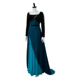 Queen Frozen 2 Gown Anna Coronation Dark Green Outfit Cosplay Costume
