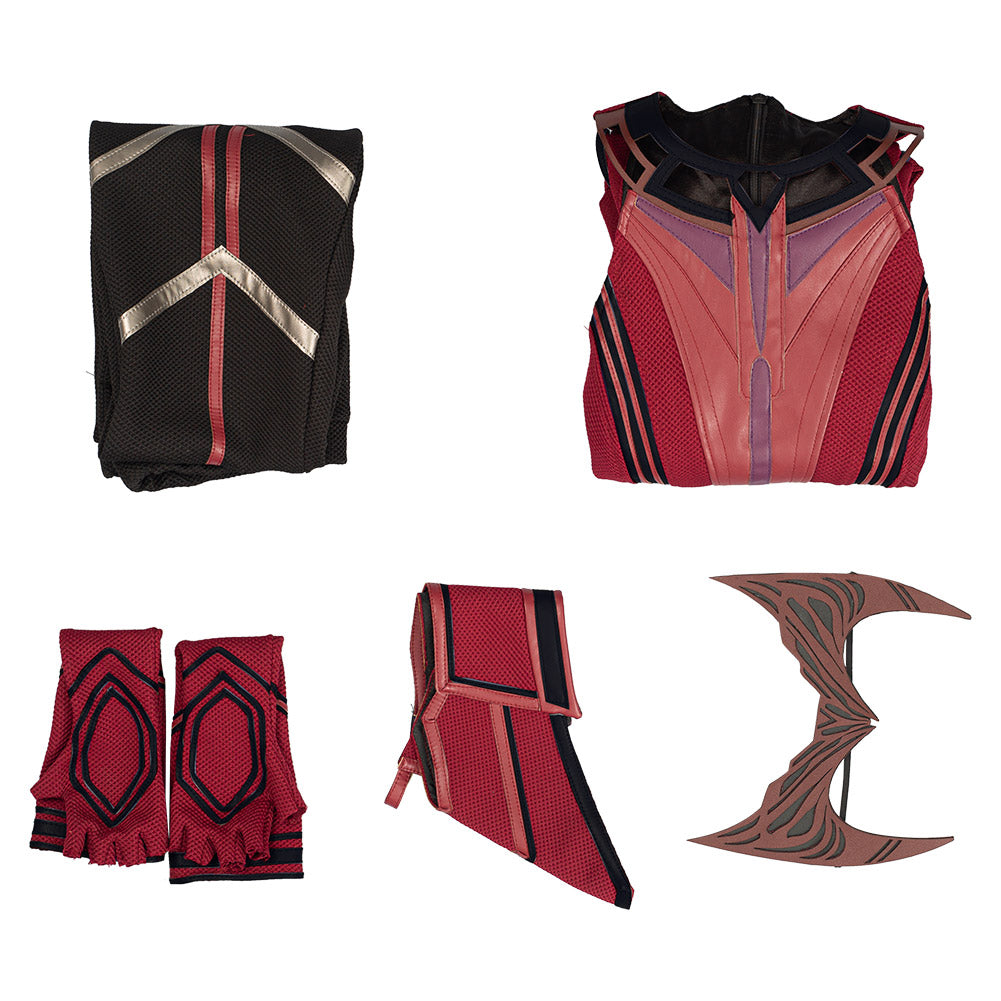 Wandavision Scarlet Witch Halloween Carnival Suit Cosplay Costume Outfits