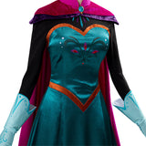 Movie Frozen Elsa Queen Costume Women Dress Outfit Cosplay Costume Halloween Carnival Costume