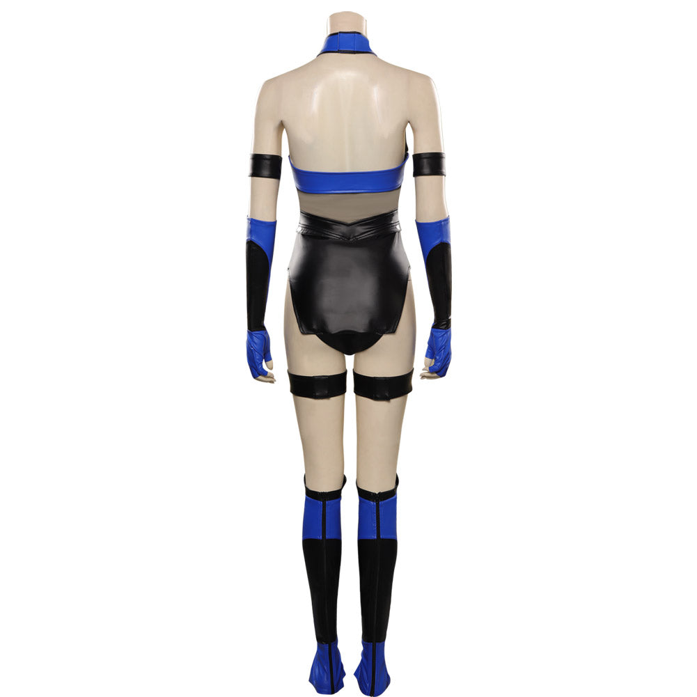 Mortal Kombat 4 Kitana Halloween Carnival Suit Cosplay Costume Jumpsuit Outfits