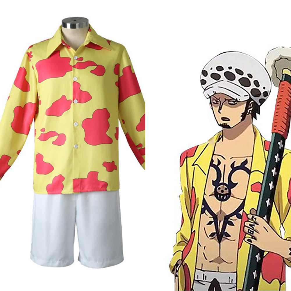 One Piece Film: Red Trafalgar D. Water Law Cosplay Costume Halloween Carnival Suit