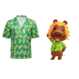 Adult Game Animal Crossing Cosplay T Shirt Bud Cosplay Hawaiian Short Sleeve Shirts Costume Halloween Carnival Costume