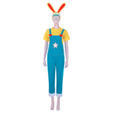 Animal Crossing: New Horizons-Zipper T. Bunny Halloween Carnival Costume Cosplay Costume Men T-shirt Overalls Outfits