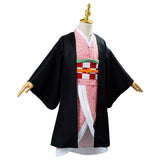 Anime Demon Slayer Kimetsu no Yaiba Kamado Nezuko Cosplay Costume Kids Children Uniform Outfits