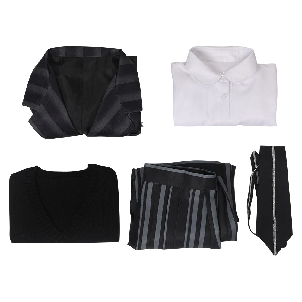 Wednesday Cosplay Costume Outfits Halloween Carnival Suit