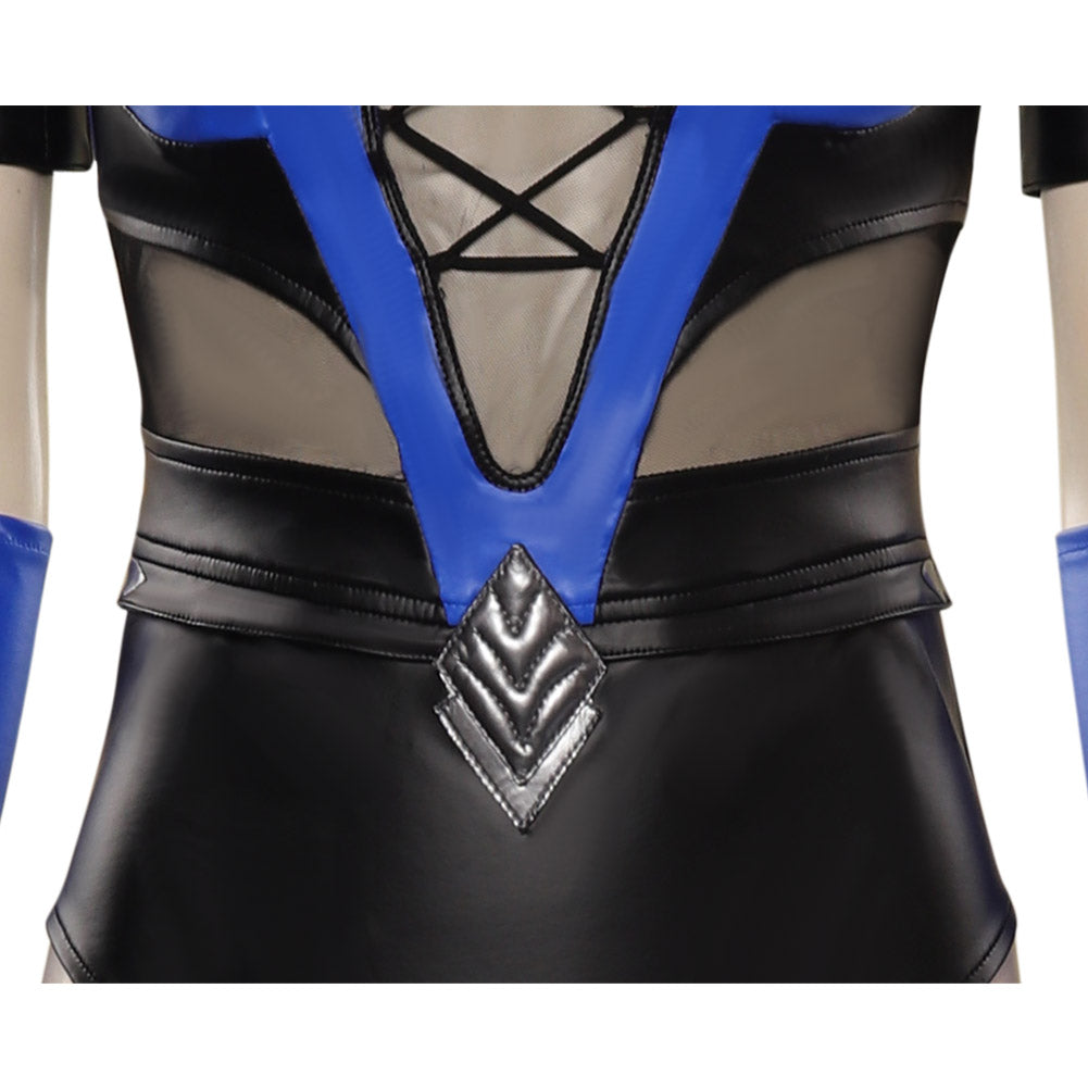 Mortal Kombat 4 Kitana Halloween Carnival Suit Cosplay Costume Jumpsuit Outfits