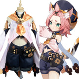 Genshin Impact Diona Halloween Carnival Suit Cosplay Costume Coat Pants Outfits