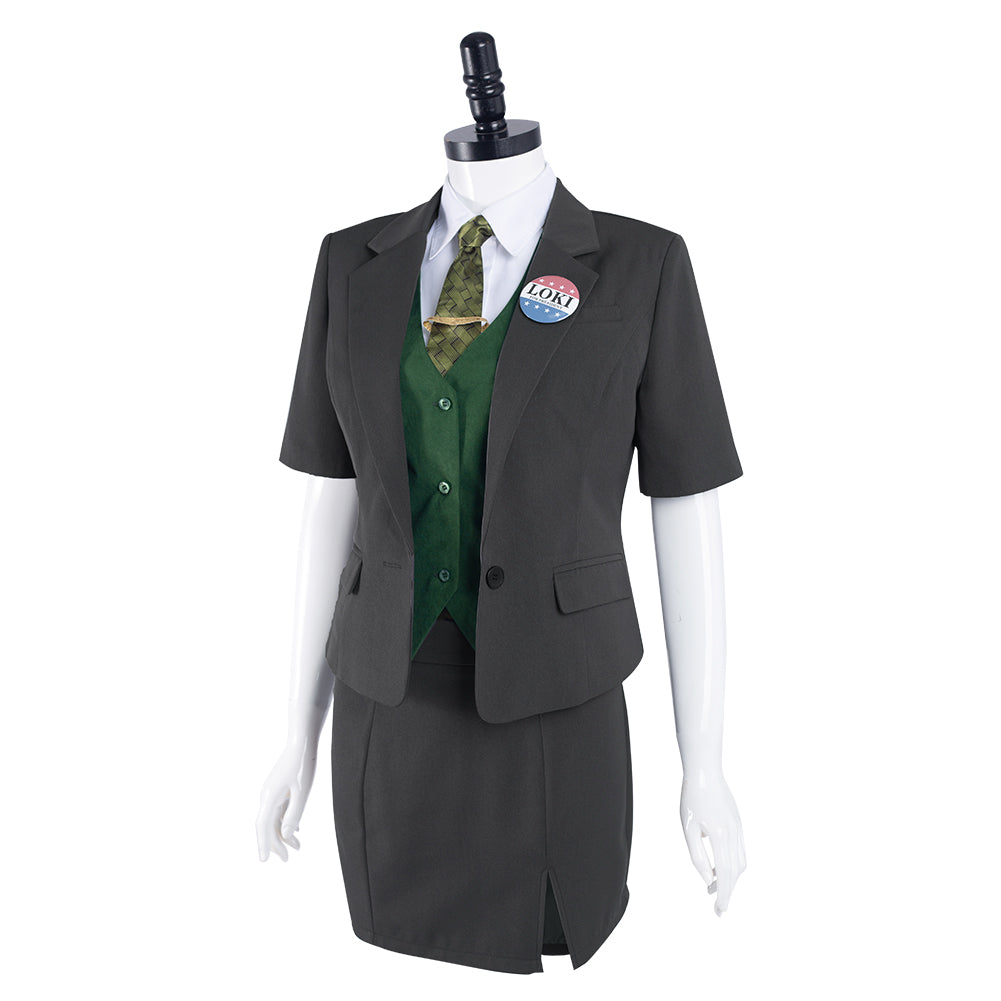Loki  Cosplay Costume Women Uniform Skirt Outfits Halloween Carnival Suit
