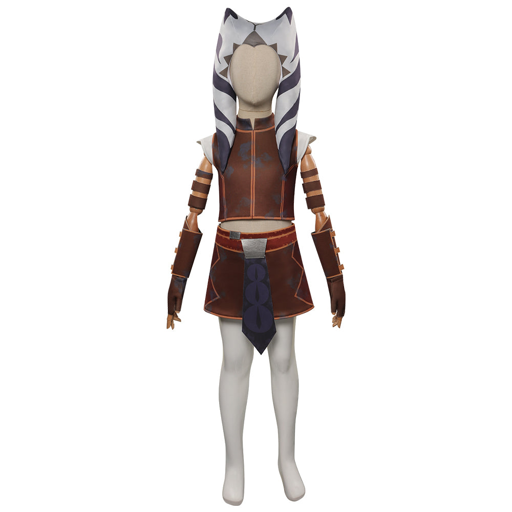 Kids Children Star WasTales of the Jedi -Ahsoka Tano  Cosplay Costume Outfits Halloween Carnival Suit