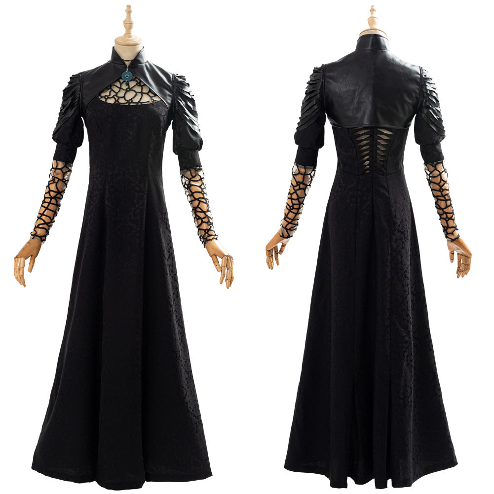 The Witcher Party Black Long Dress Yennefer Outfit Cosplay Costume