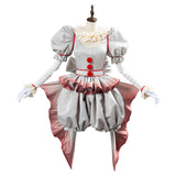 Pennywise Horror Pennywise The Clown Costume Cosplay Costume Outfit for Women Girls Halloween Carnival