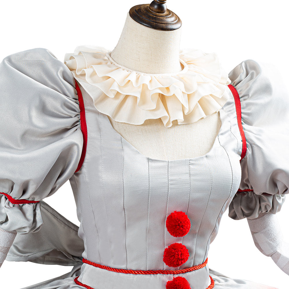 Pennywise Horror Pennywise The Clown Costume Cosplay Costume Outfit for Women Girls Halloween Carnival