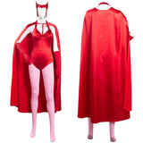 Wanda Vision Scarlet Witch Wanda Maximoff Halloween Carnival Suit Cosplay Costume Women Jumpsuit Outfits