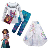 Encanto  Mirabel Halloween Carnival Suit Cosplay Costume Kids Children T-shirt Bag Shorts Outfits