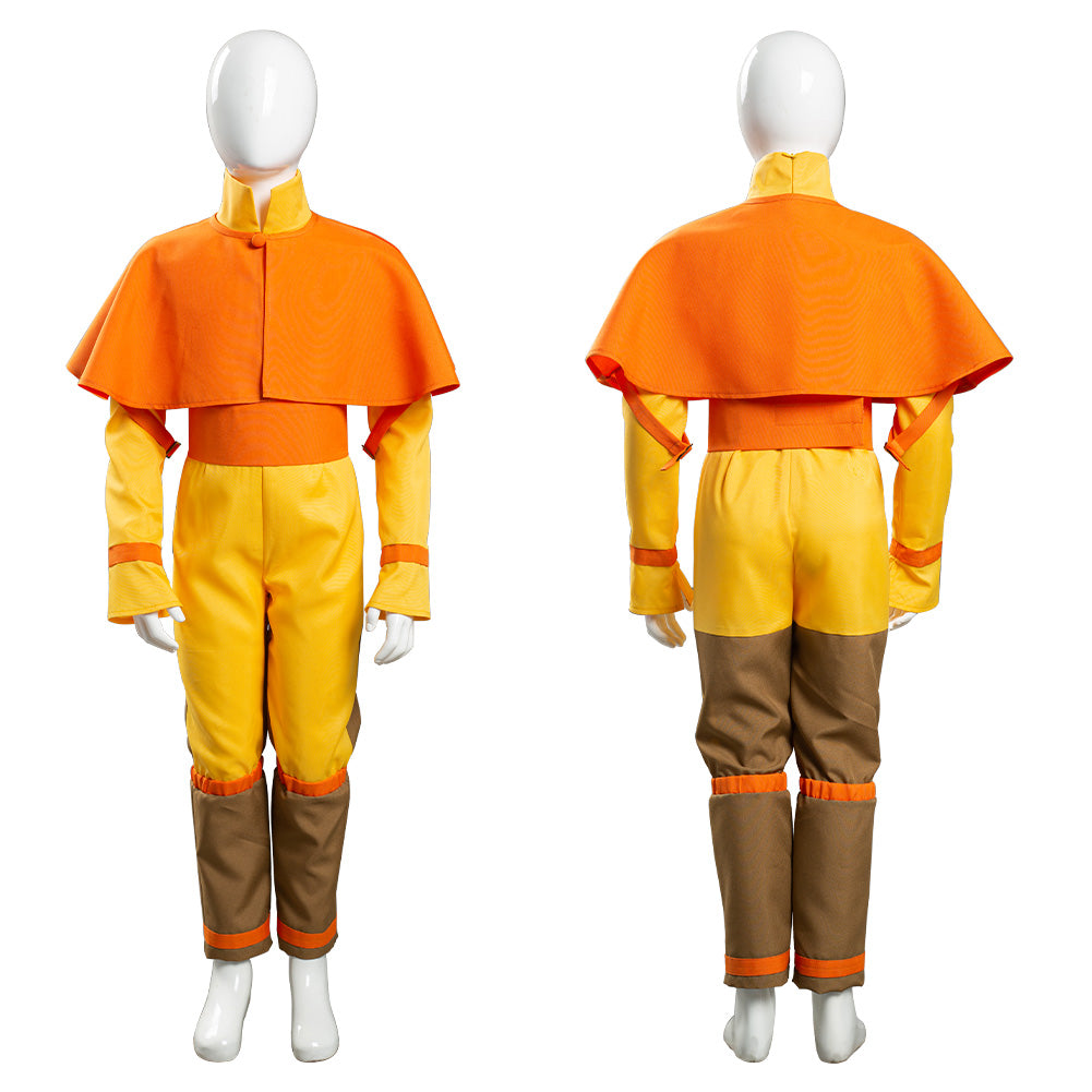Avatar: The Last Airbender Avatar Aang Halloween Carnival Suit Cosplay Costume Kids Children Jumpsuit Outfits