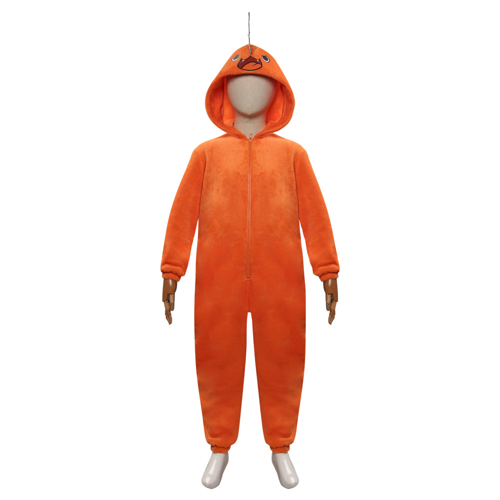 Kids Children Chainsaw Man-Pochita Cosplay Costume Jumpsuit Pajamas Sleepwear Halloween Carnival Suit