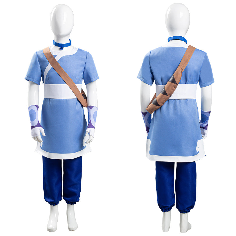 Avatar: the last Airbender Katara Halloween Carnival Suit Cosplay Costume for Kids Children