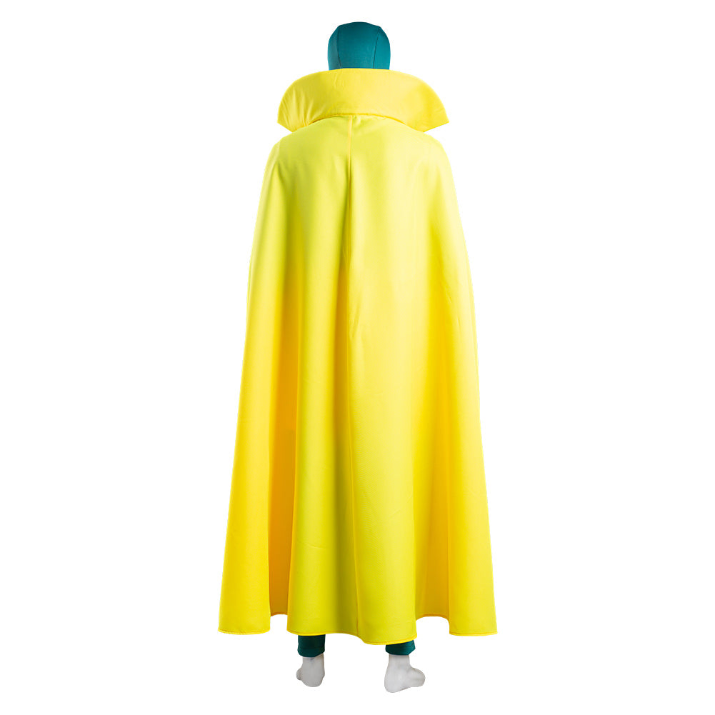 Wanda Vision Vision Halloween Carnival Suit Cosplay Costume Jumpsuit Cloak Outfits