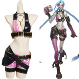 Arcane: League of Legends - LoL Jinx Skin Halloween Carnival Suit Cosplay Costume Outfits