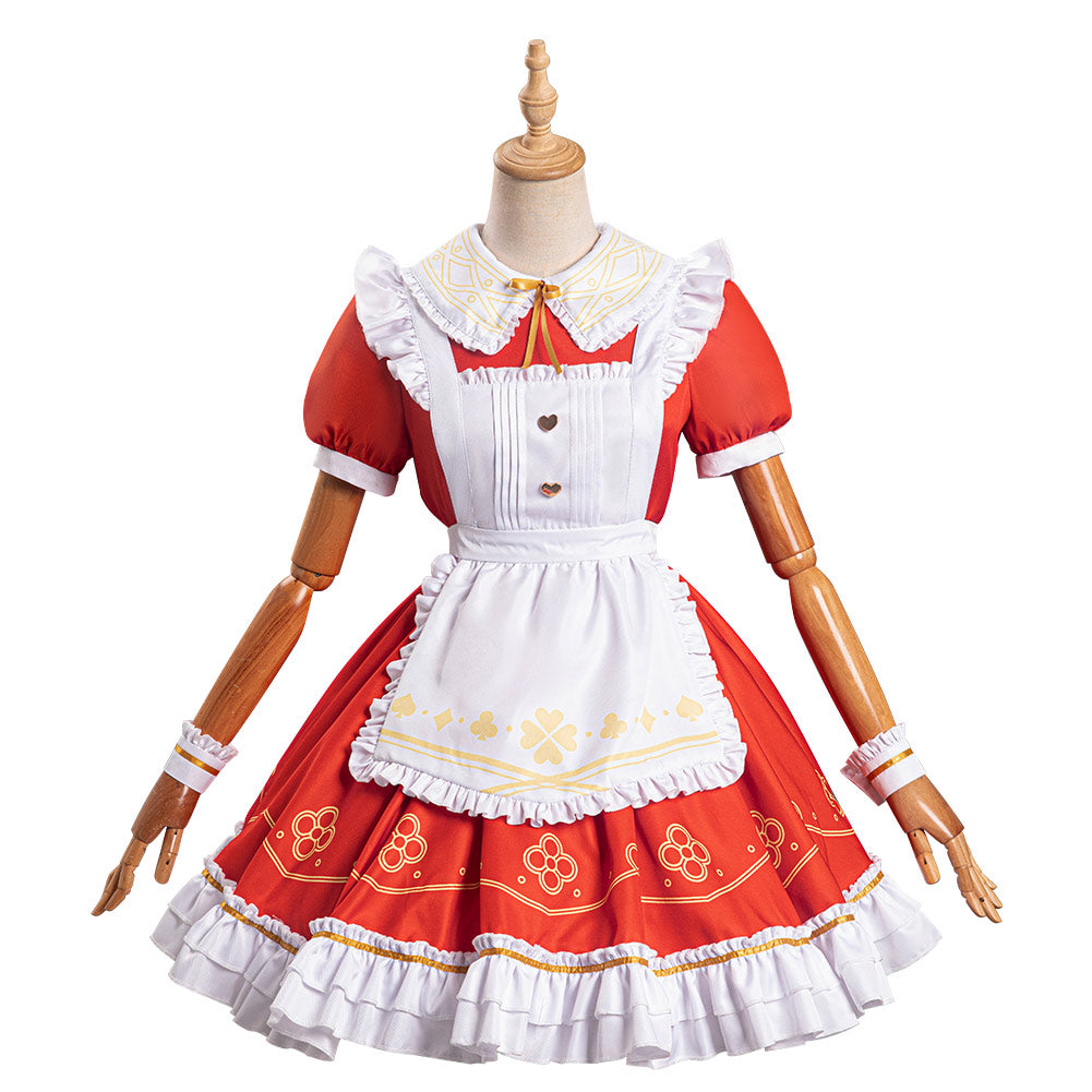 Genshin Impact KLEE Alice in Wonderland Alice Cosplay Costume Dress Outfits Halloween Carnival Suit
