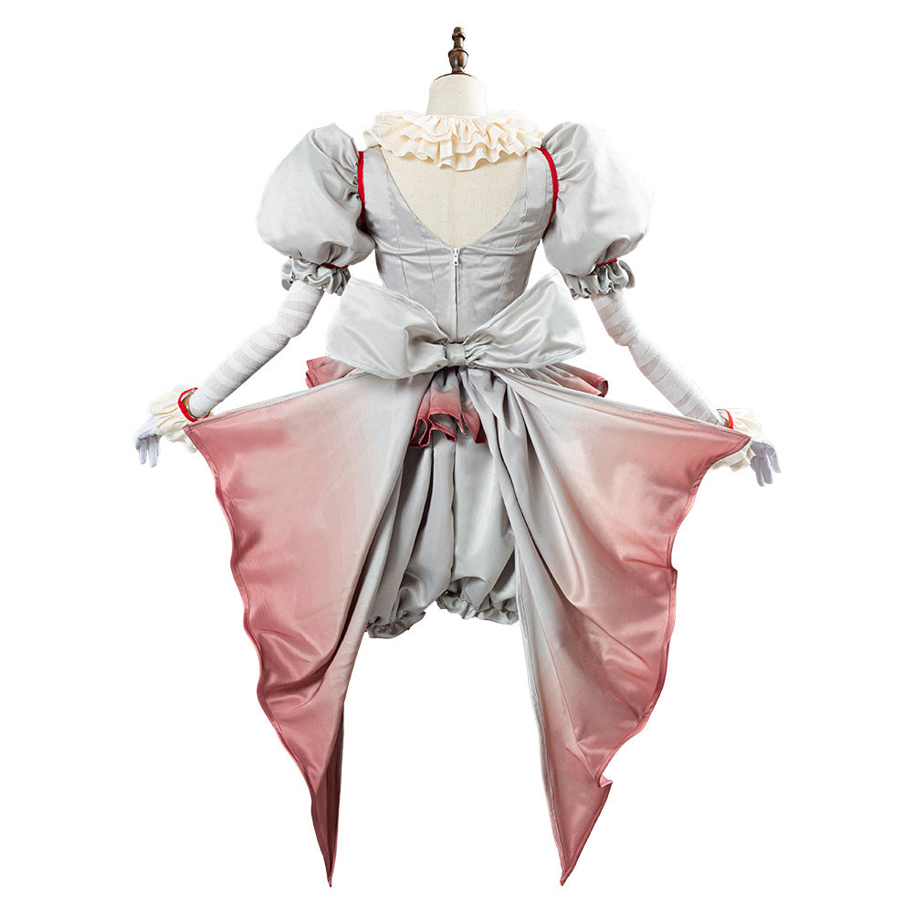 Pennywise Horror Pennywise The Clown Costume Cosplay Costume Outfit for Women Girls Halloween Carnival