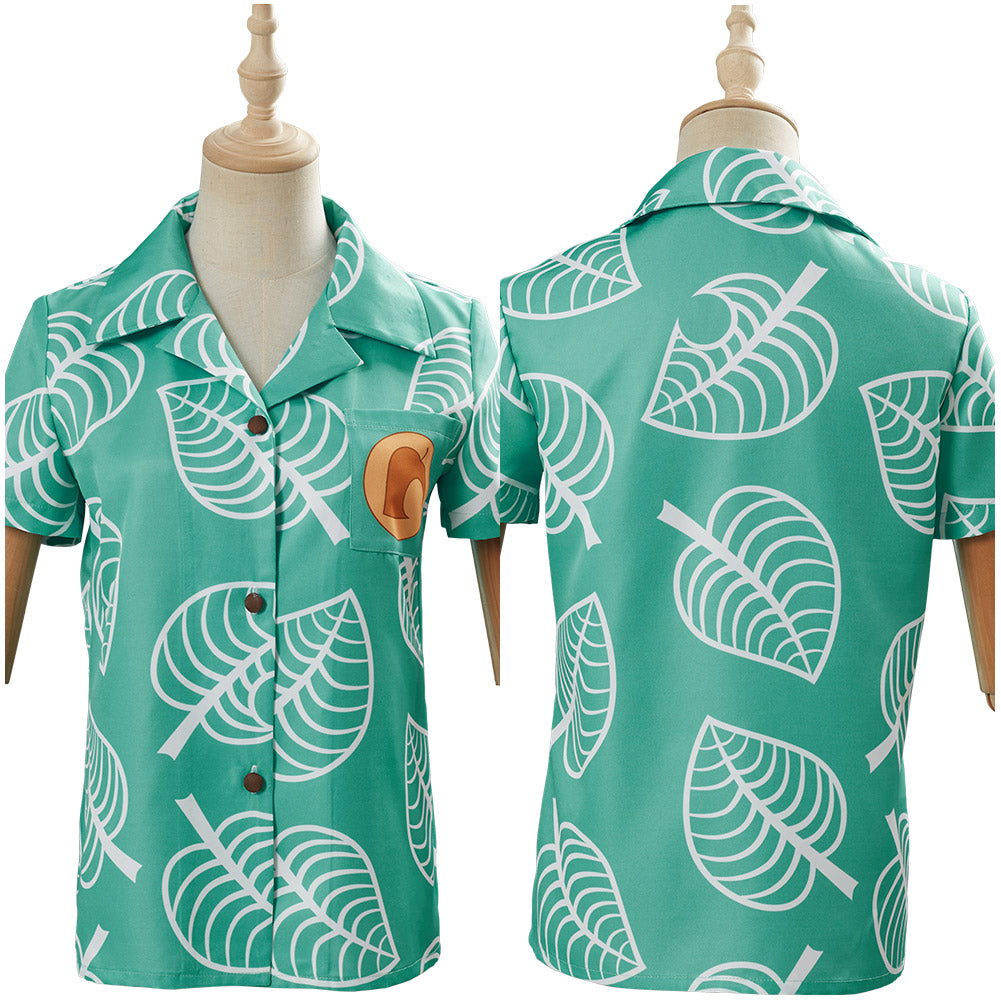 Adult Animal Crossing Timmy & Tommy Cosplay Costume Short Sleeve Shirts Top