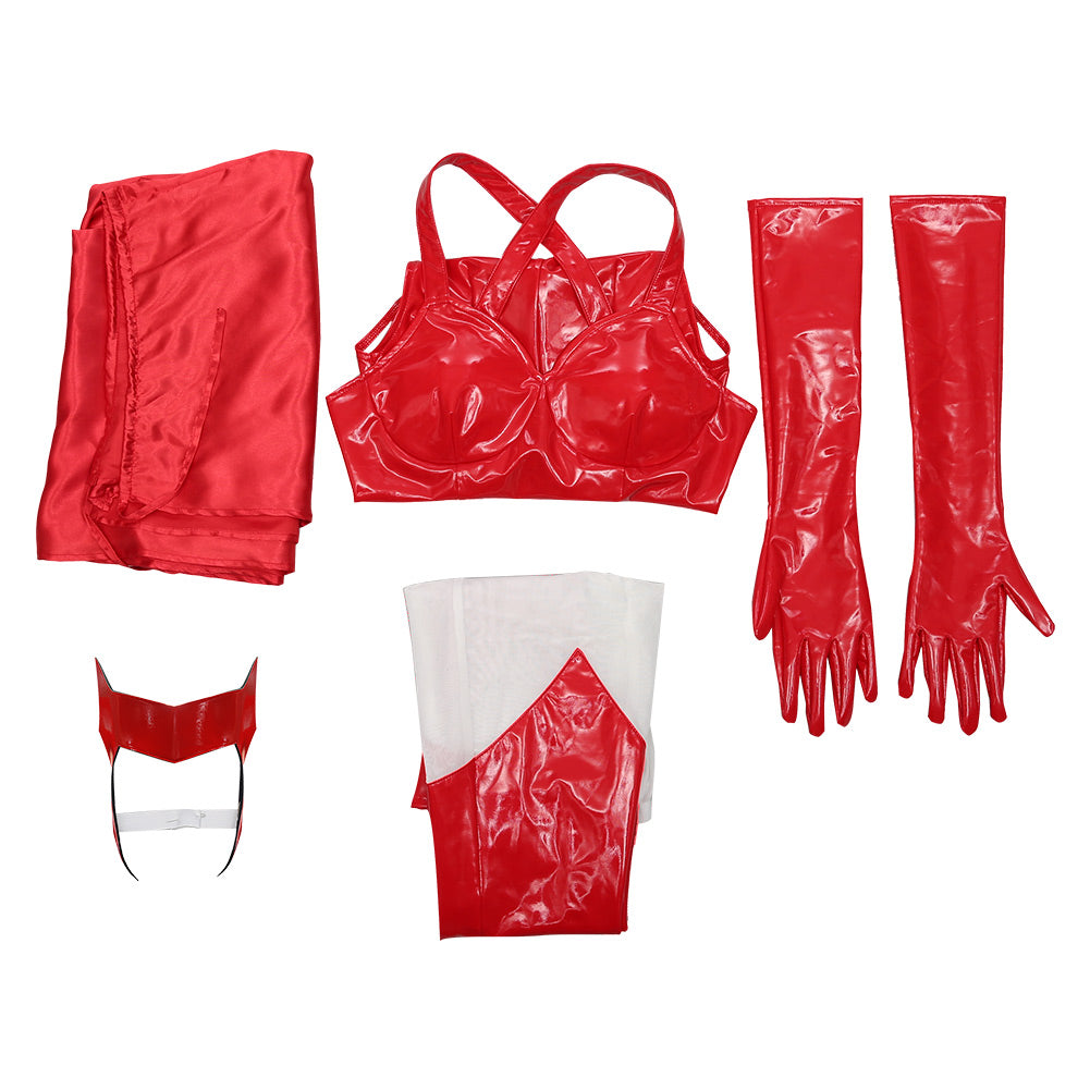 WandaVision2020- Sexy Scarlet Witch Wanda Maximoff Cosplay Costume Women Outfit Halloween Carnival Costume