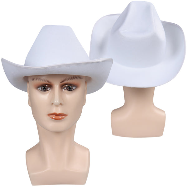 1pc Wedding Costume Doll Cowboy Hat Cowgirl White Wide Brim Hat Ken Cosplay  for Women Men Barbie Adult White Western Cowboy Hat - AliExpress