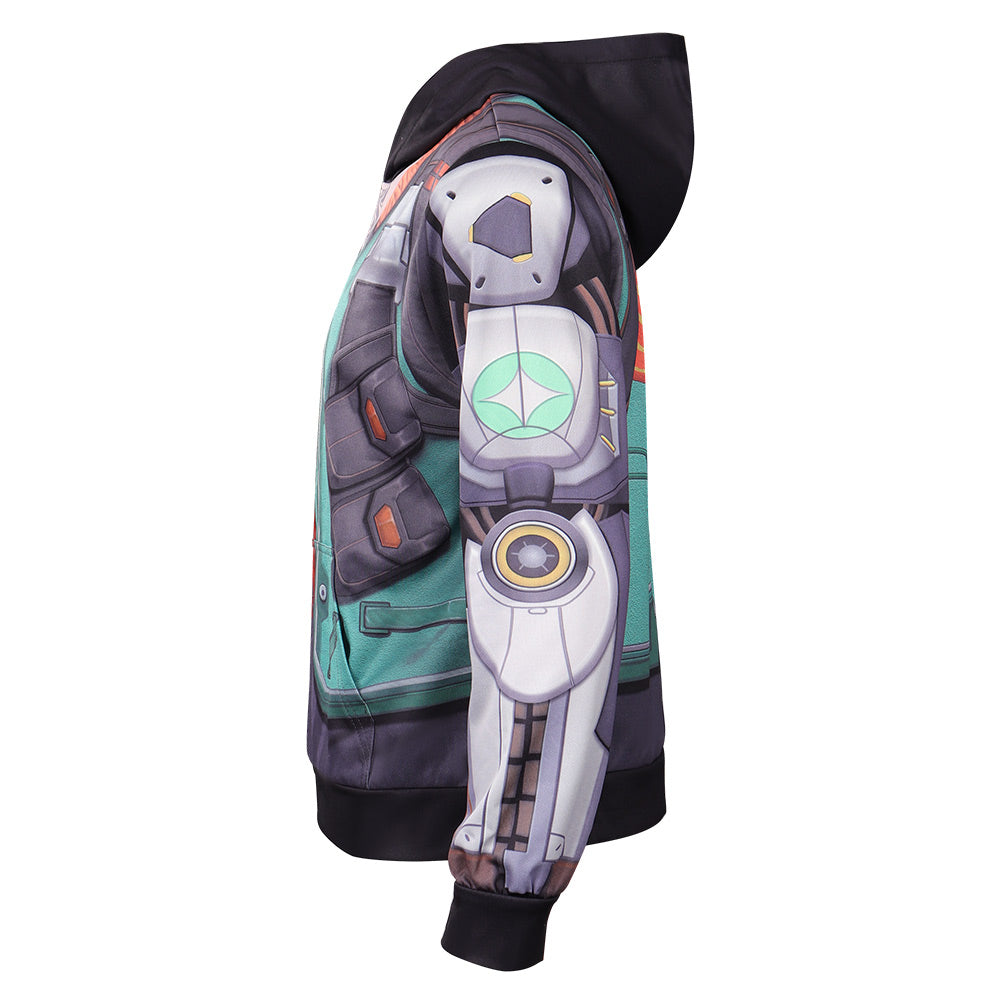 Valorant Breach Cosplay Costume Hoodie Coat Halloween Carnival Suit