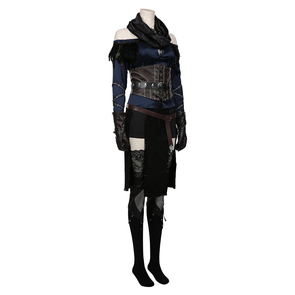 The Witcher 3: Wild Hunt-Yennefer Halloween Carnival Suit Cosplay Costume Top Skirt Outfits