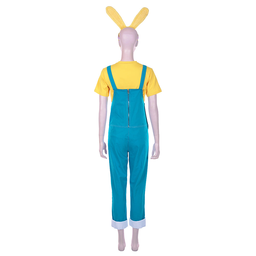 Animal Crossing: New Horizons-Zipper T. Bunny Halloween Carnival Costume Cosplay Costume Men T-shirt Overalls Outfits