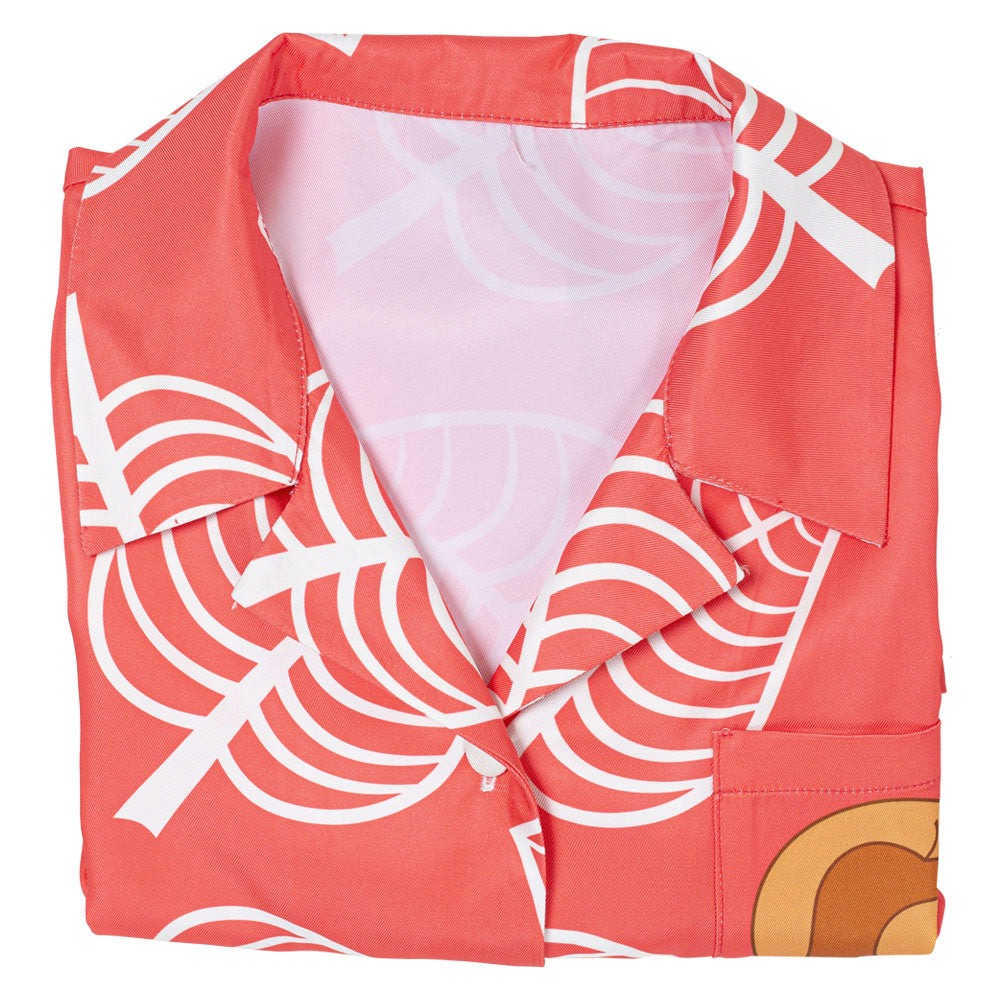Game Animal Crossing Isabelle Cosplay Costume Women Short Sleeve Shirts Top