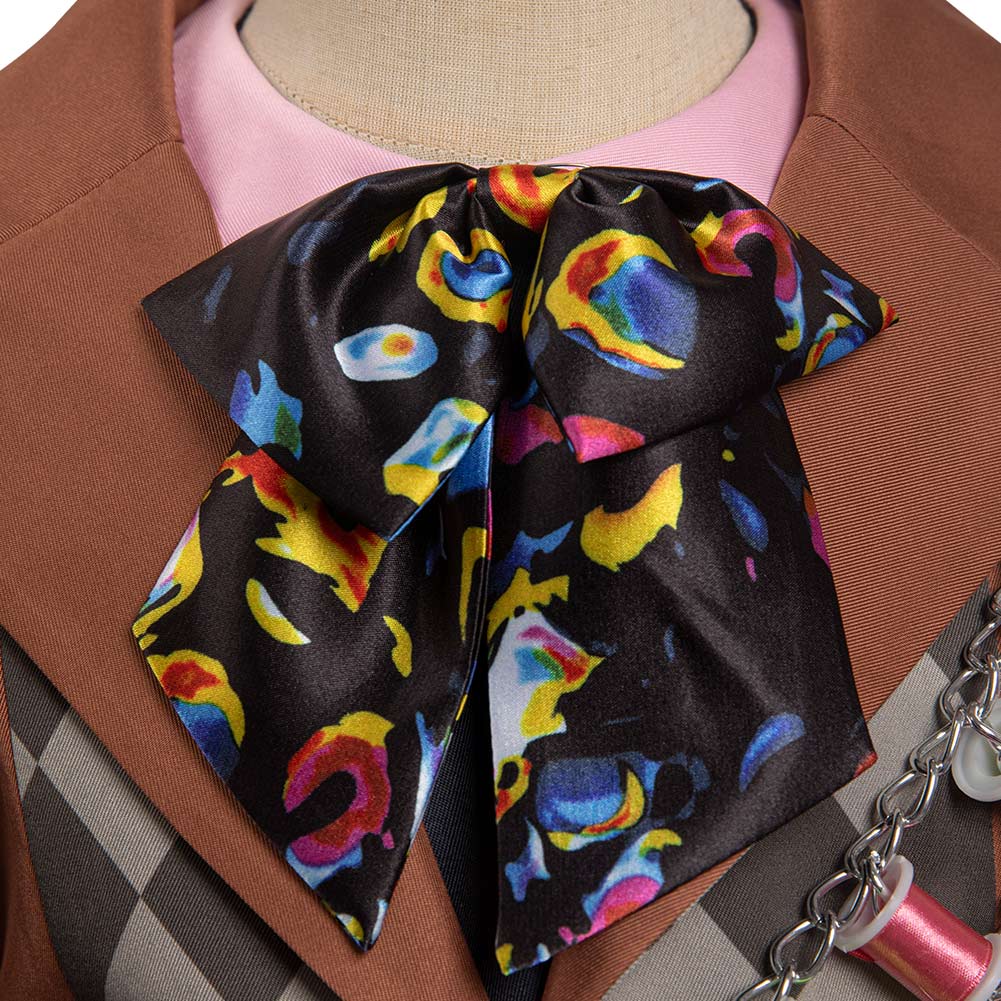 Alice in Wonderland Mad Hatter Tarrant Hightopp Cosplay Costume Kids Children Halloween Carnival Suit