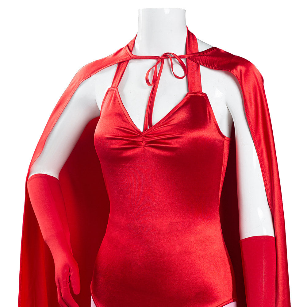 Wanda Vision Scarlet Witch Wanda Maximoff Halloween Carnival Suit Cosplay Costume Women Jumpsuit Outfits