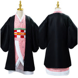 Anime Demon Slayer Kimetsu no Yaiba Kamado Nezuko Cosplay Costume Kids Children Uniform Outfits