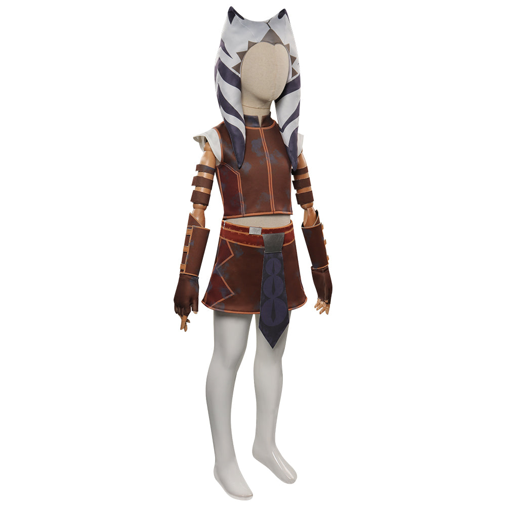 Kids Children Star WasTales of the Jedi -Ahsoka Tano  Cosplay Costume Outfits Halloween Carnival Suit